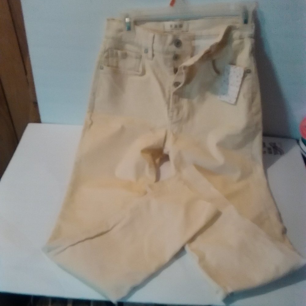 Free People We The Free Button Fly Jeans Raw Hems